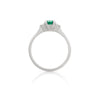 Love is All 0.5ct Emerald Engagement Ring - 14k White Gold Polished Band