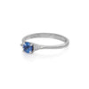 Thumbnail of Love is All 0.5ct Blue Sapphire Engagement Ring - 14k White Gold Polished Band