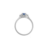 Thumbnail of Love is All 0.5ct Blue Sapphire Engagement Ring - 14k White Gold Polished Band