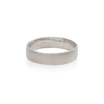 Thumbnail of Front view of the Hawthorn Bark Wide Wedding Band in 14k polished white gold, featuring a wide, deeply textured bark finish.