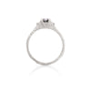 Love is All 0.5ct Grey Diamond Engagement Ring - 14k White Gold Twig Band