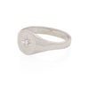 Thumbnail of North Star Diamond Original Signet Ring - 14k White Gold