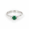 Love is All 0.5ct Emerald Engagement Ring - 14k White Gold Twig Band - Video cover