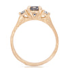 You, Me & Magic 1ct Grey Diamond Engagement Ring - 14k Gold Twig Band