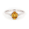 Thumbnail of Dewlight 1ct Primrose Yellow Sapphire Oval Engagement Ring - 14k White Gold Polished Band - Video cover