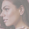 Hope & Magic - 14k Gold Tiny Stud Grey Diamond Earrings - Video cover