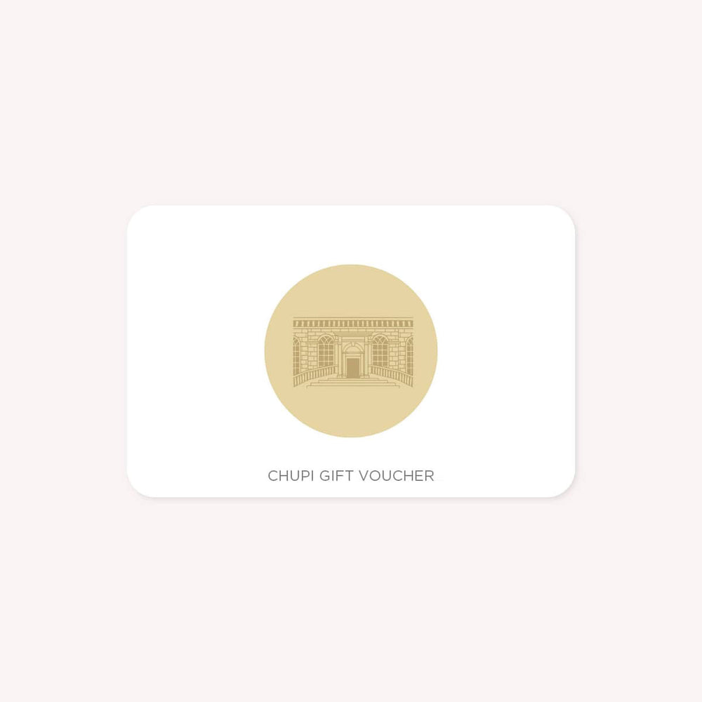 Illustrated graphic of a Chupi Digital Gift Voucher, suitable for email delivery.