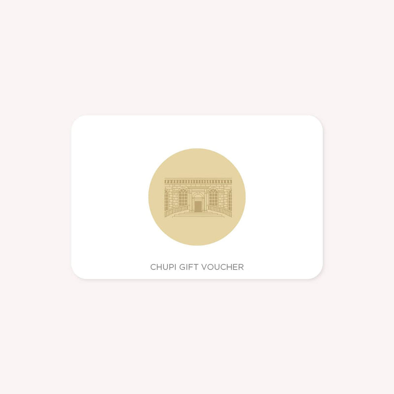 Illustrated graphic of a Chupi Digital Gift Voucher, suitable for email delivery.