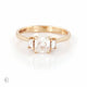Thumbnail of Heart's Light Three Stone Diamond Engagement Ring - 14k Gold Polished Band